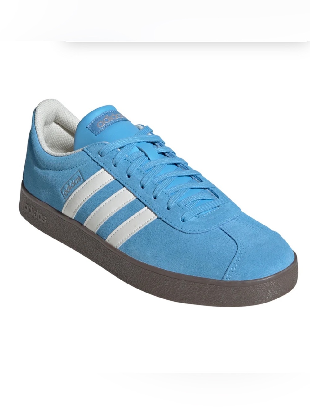 adidas Men’s VL Court 2.0 Blue Suede- New in Box. Men’s 7, Women’s 8.5.